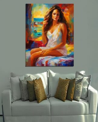 Pensativa Quadro em Tela (canvas)