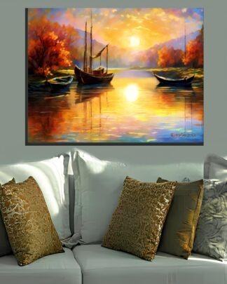 Praia dourada Quadro em Tela (canvas)