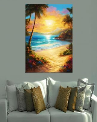 Mar azul Quadro em Tela (canvas)