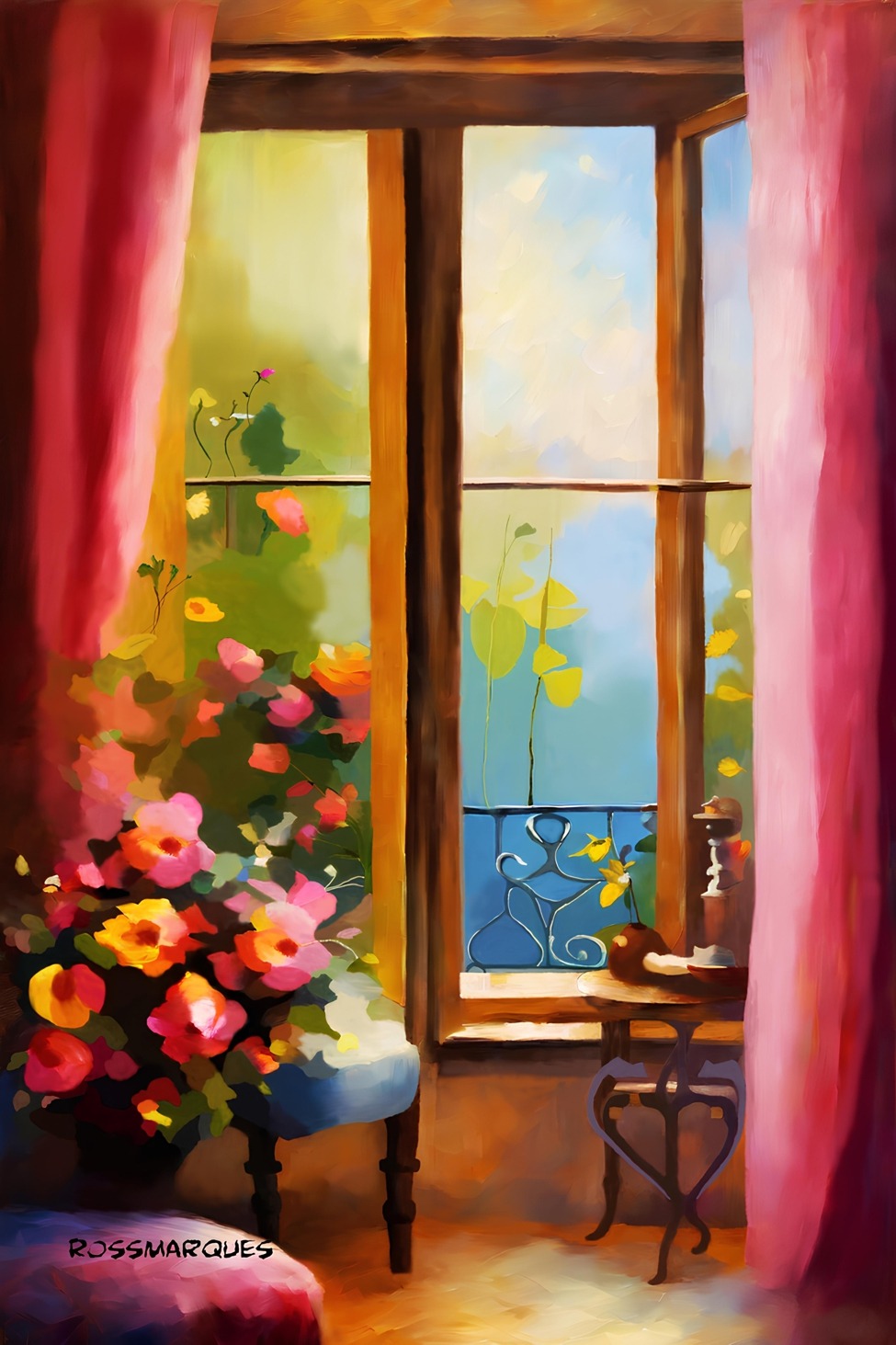 Janela florida Quadro em Tela (canvas) 2 Janela florida Quadro em Tela (canvas) - Imagem 2