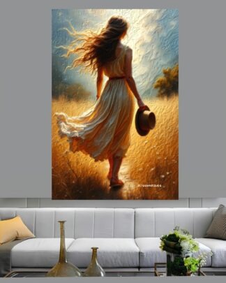 Mulher do Chapéu Quadro em Tela (canvas)
