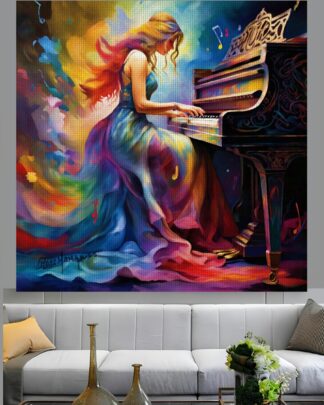Pianista Quadro em Tela (canvas)