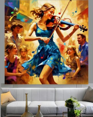 Violinista Quadro em Tela (canvas)